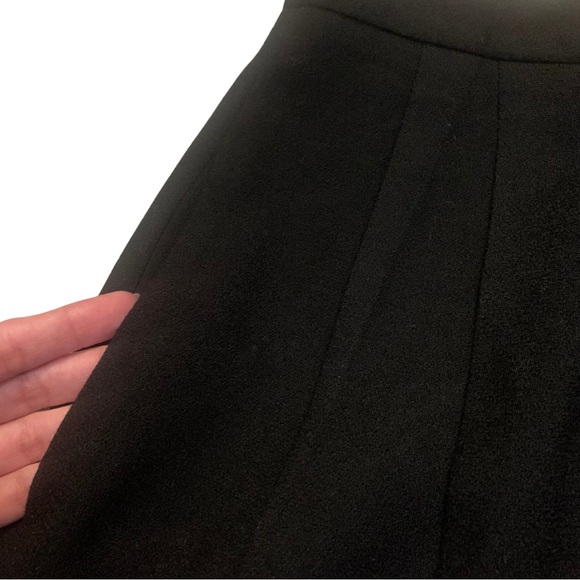 Black Wool High Waist Pleated Trousers Pants Size 6 - Picture 4 of 10